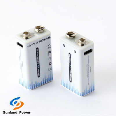 9V ładowalna bateria litowo-jonowa Przenośny złącze USB C / Typ C