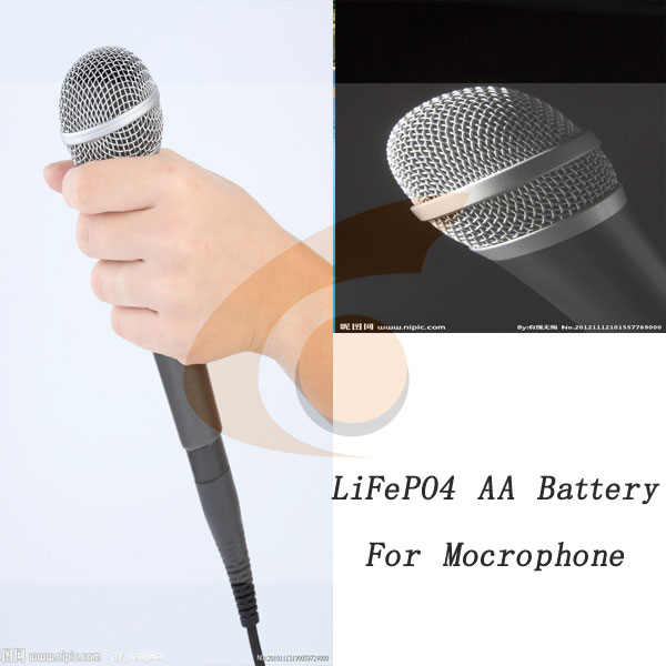 Bateria LiFePO4 AA do mikrofonu