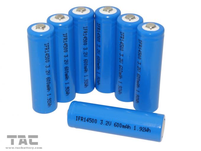 Bateria słoneczna Bateria LiFePO4 IFR14500 / AA 3,2 V 600 mAh Do światła słonecznego